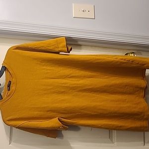 Zara mustard yellow shirt dress